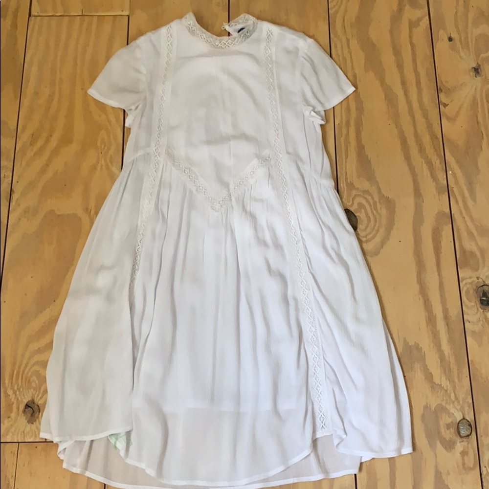White Francesca’s dress.